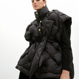 Gilet trapuntato con cintura MF2501006 00N MAITE 