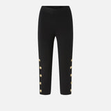 Leggings con bottoni metallici 105520A24C Z99 PINKO 