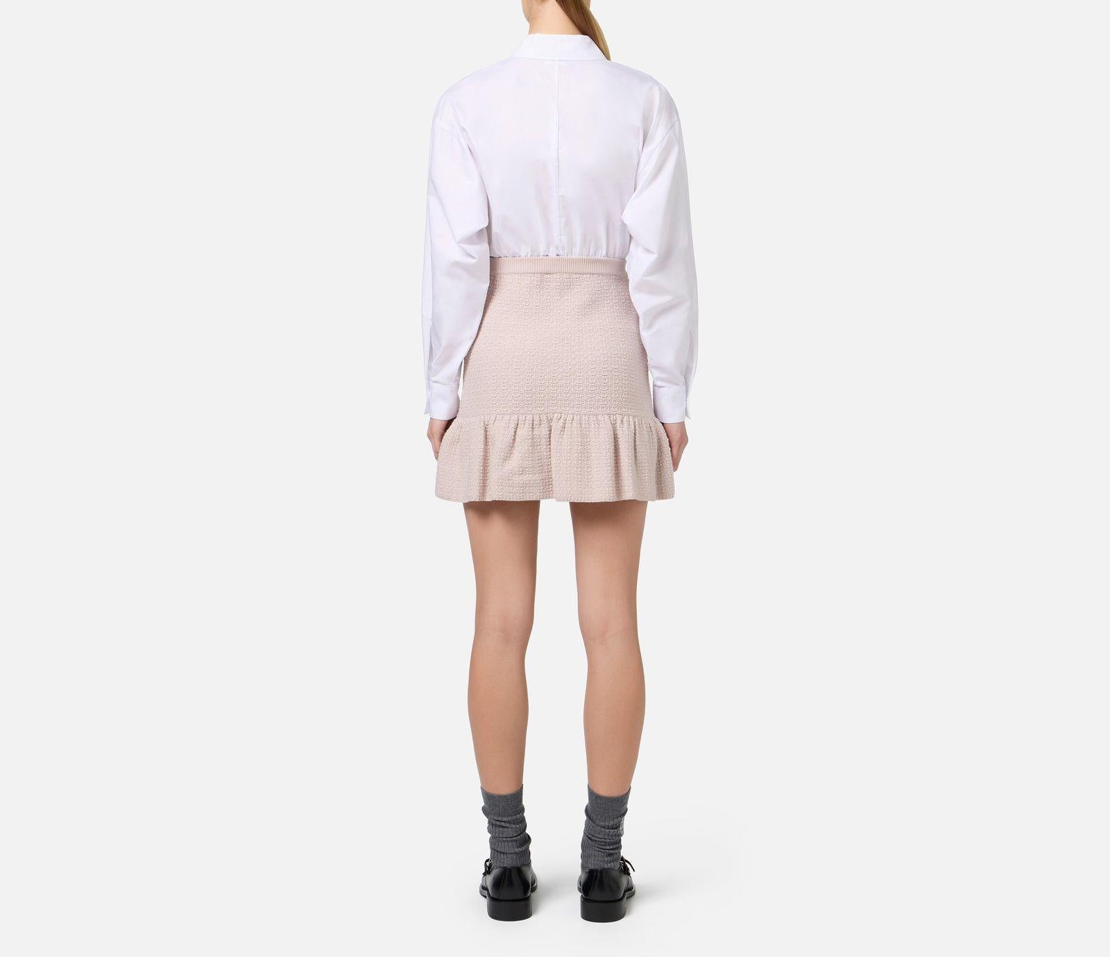 Camicia in popeline con fascione CA06446E2 100 ELISABETTA FRANCHI 