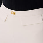 Pantalone slim in crèpe - Elisabetta Franchi PA07751E2 193 ELISABETTA FRANCHI 