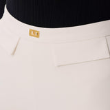 Pantalone slim in crèpe - Elisabetta Franchi PA07751E2 193 ELISABETTA FRANCHI 