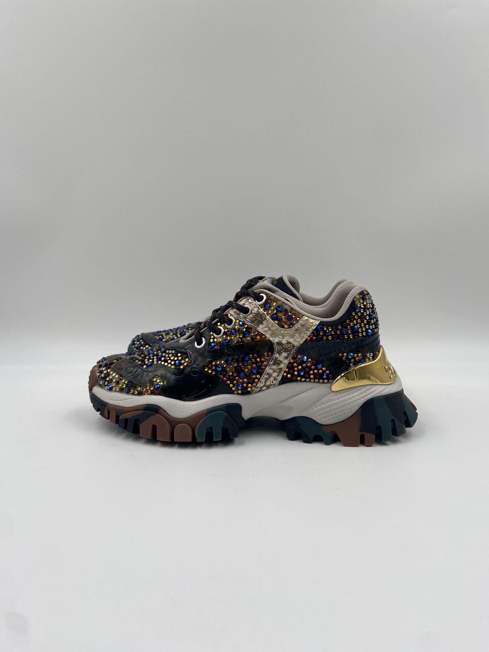 Sneakers Jewel nero e verde 2502070 NEROORO JOIAPARIS 