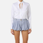 Camicia con cut-out e ricami - Elisabetta Franchi CA12861E2 100 ELISABETTA FRANCHI 