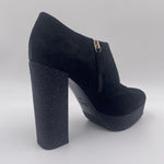 Tronchetto scamosciato con plateau LB645 NERO LELLA BALDI 