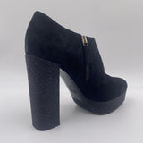 Tronchetto scamosciato con plateau LB645 NERO LELLA BALDI 