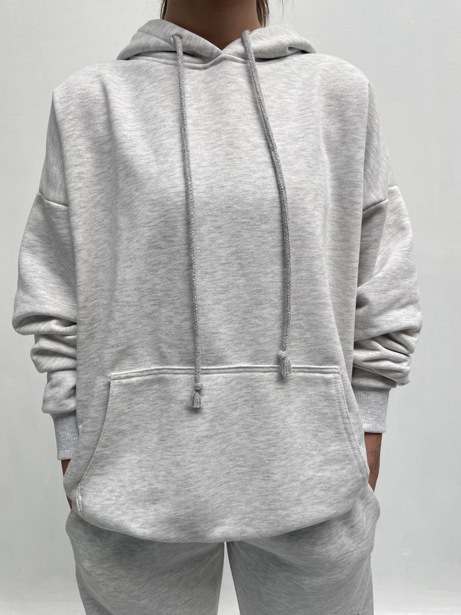 Felpa con cappuccio A1266 GRIGIO OFELIA 