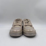 Sneakers in pelle con logo a contrasto