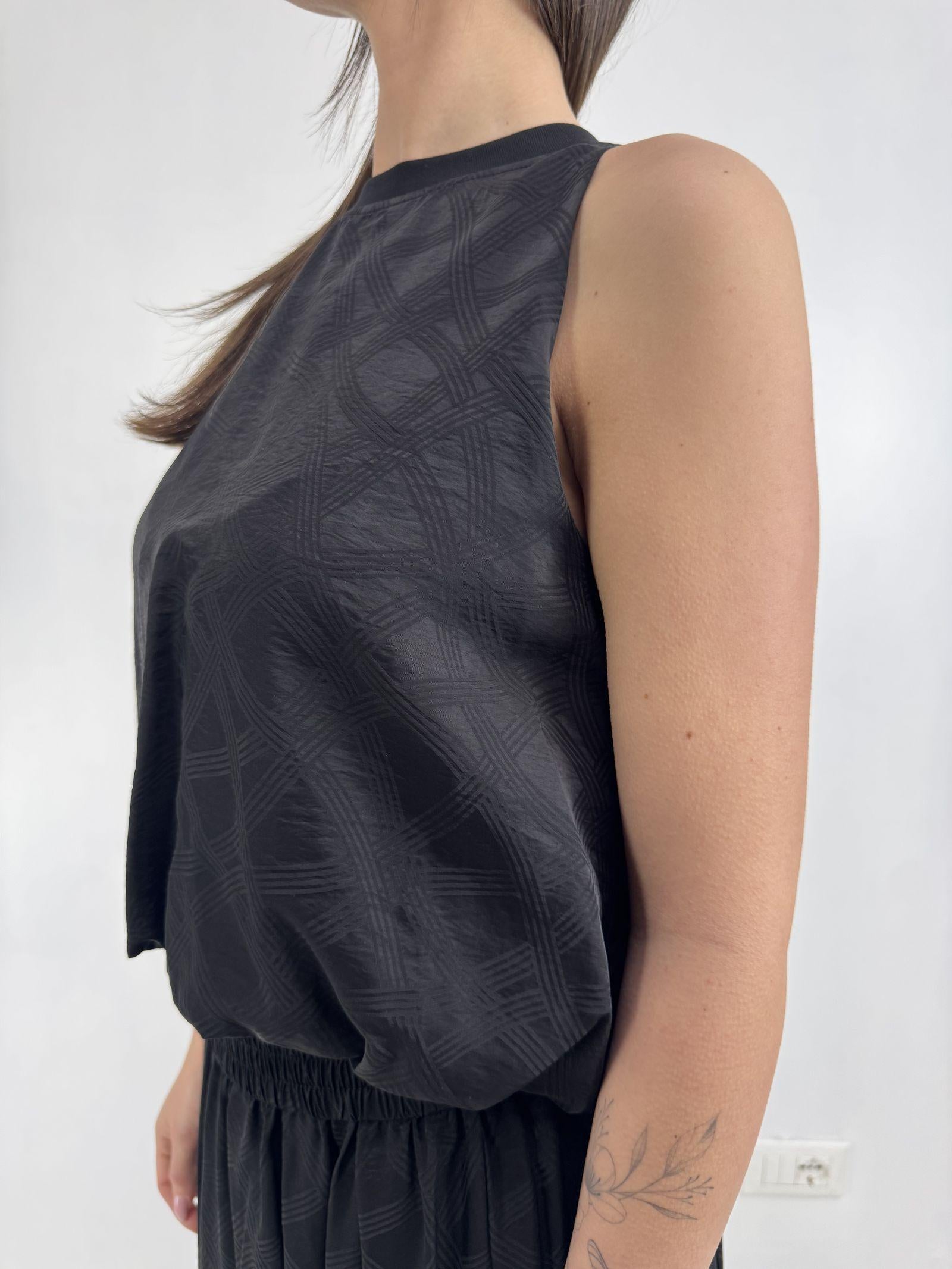 Top jaquard smanicato - Eleh SS260023 NERO ELEH 
