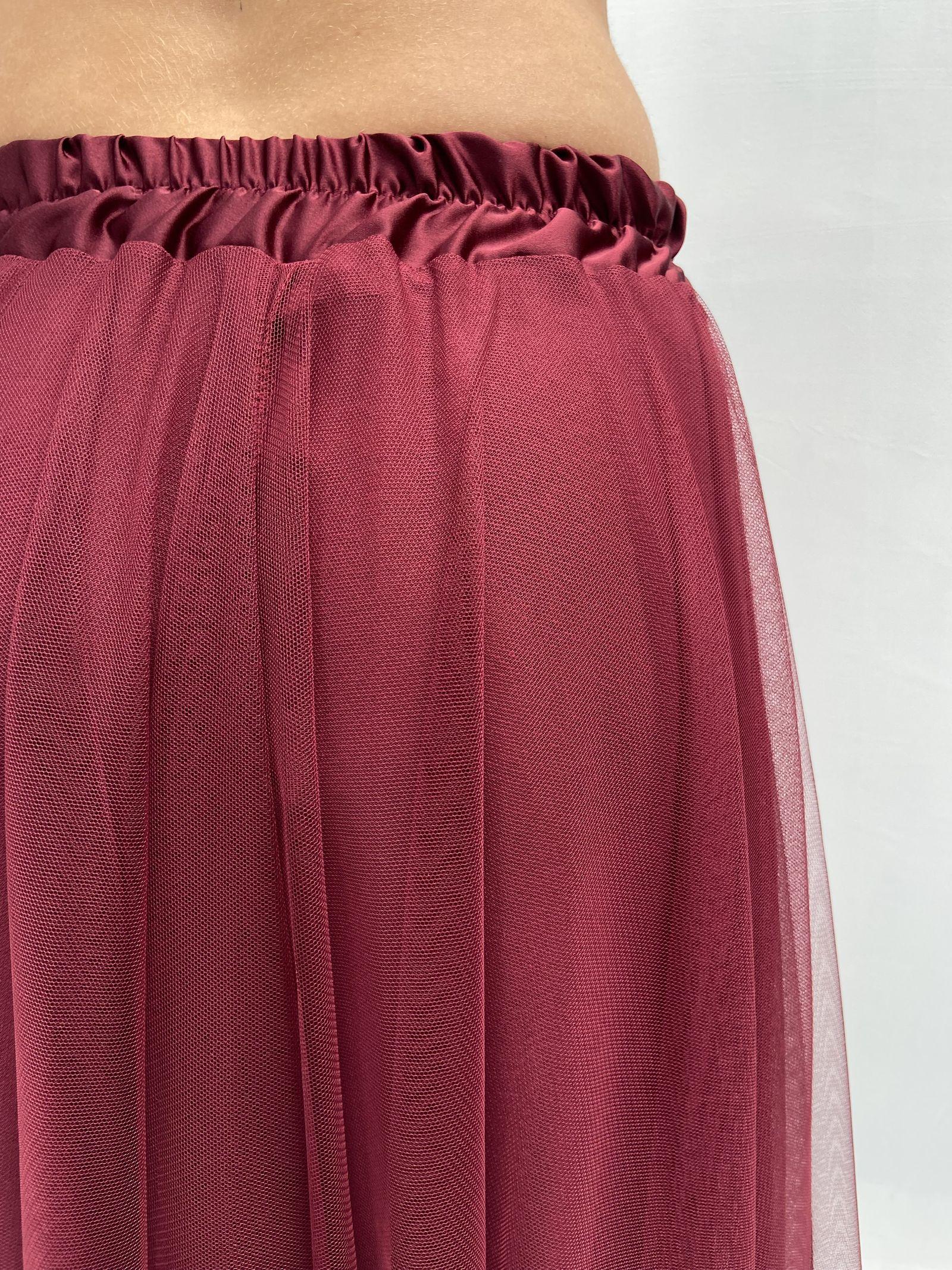 Gonna lunga in tulle MK04.015 BORDEAUX OFELIA 