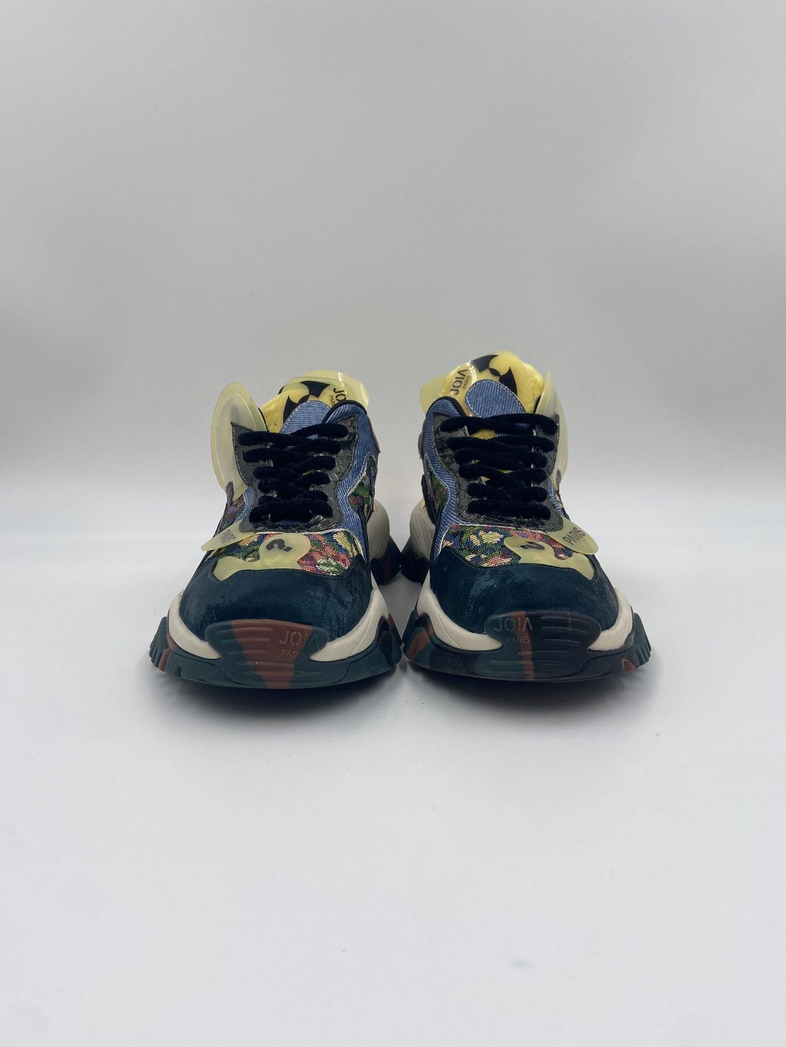 Sneakers verde blu e gialle 033-8004 VERDE JOIAPARIS 