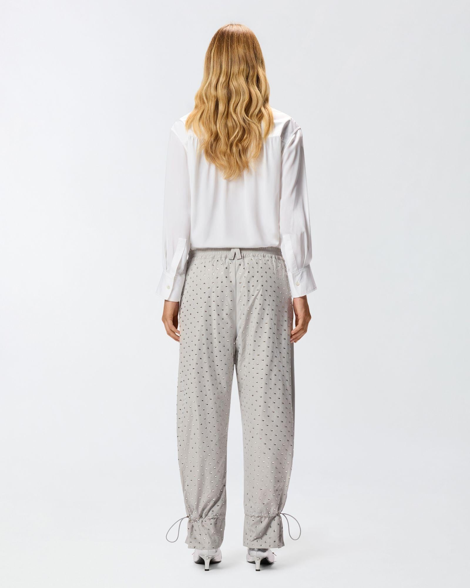 Pantalone con strass e borchie 105984A2XX K14 PINKO 