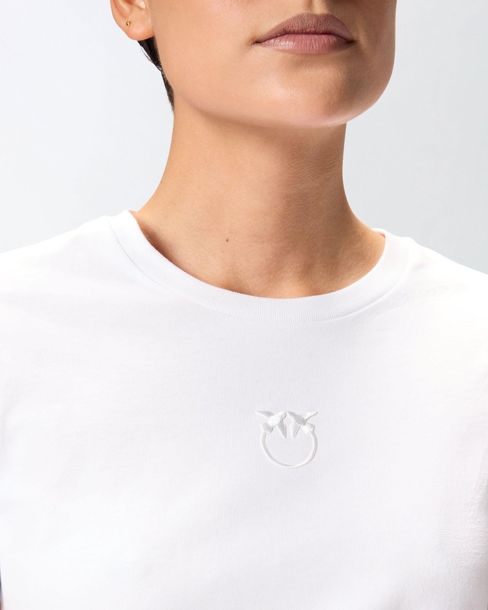 T-shirt con ricamo 100355A2RD Z04 PINKO 