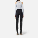 Pantalone con zip - Elisabetta Franchi PA10856E2 110 ELISABETTA FRANCHI 