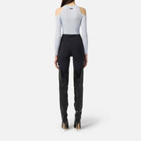 Pantalone con zip - Elisabetta Franchi PA10856E2 110 ELISABETTA FRANCHI 