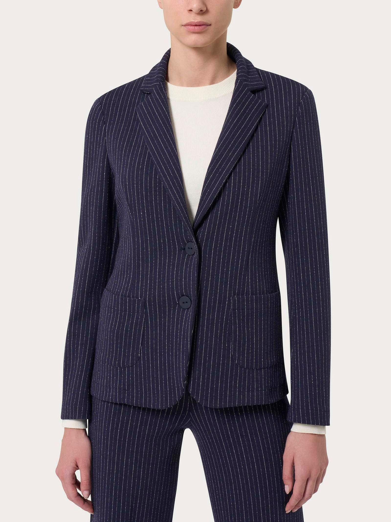 Giacca over destrutturata gessata DL69G9 FW24 489MF RAGNO 