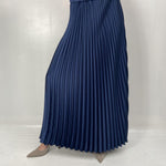 Gonna in raso plissè SK1183 BLU OFELIA 