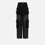 Pantalone cargo in georgette trasparente 104751-A21F Z99 PINKO 