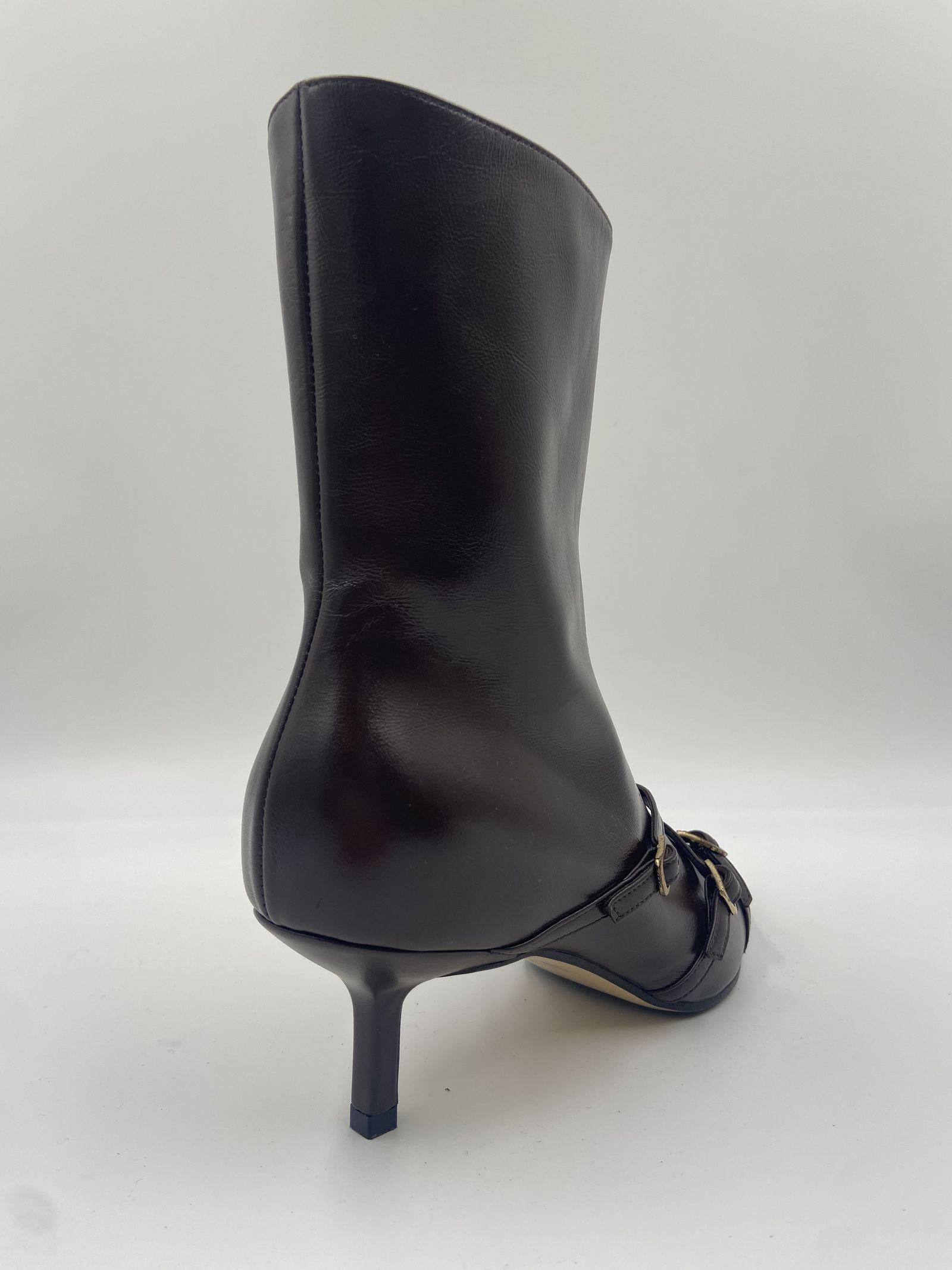 Stivaletto nero con cinturini 9559 NERO SPAZIO MODA 