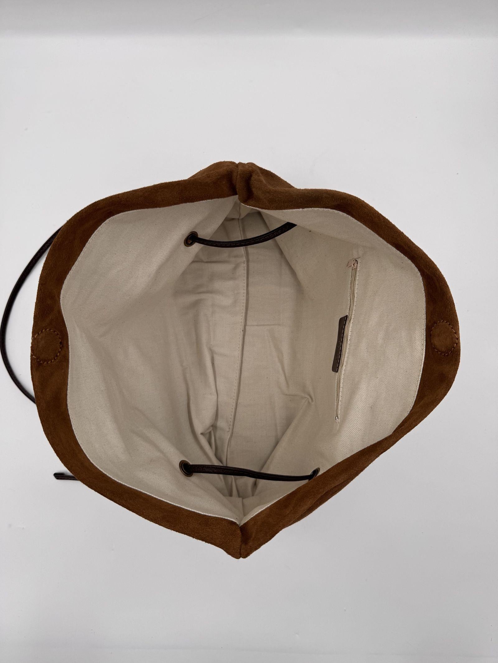 Borsa pieghevole in camoscio - Ofelia AZ208C CASTAGNA OFELIA 