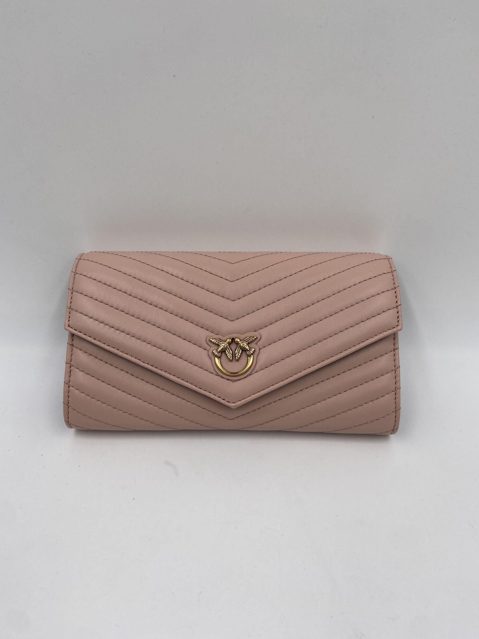 Portafoglio zip-around in nappa chevron - Pinko 100882-A0GK O81Q PINKO 