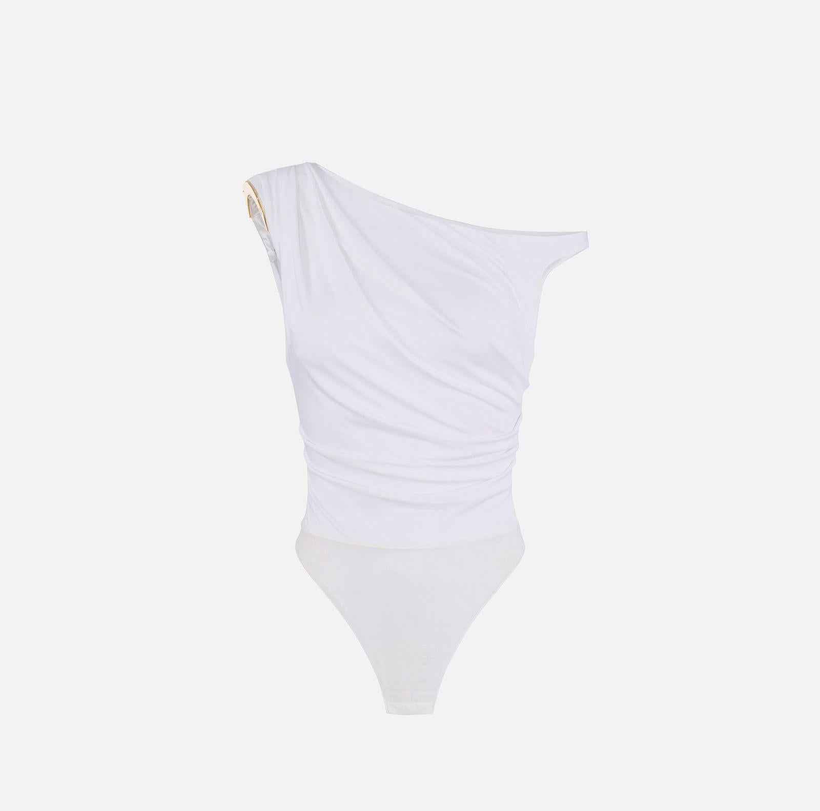 Body con spalla gioiello - Elisabetta Franchi BO01361E2 360 ELISABETTA FRANCHI 