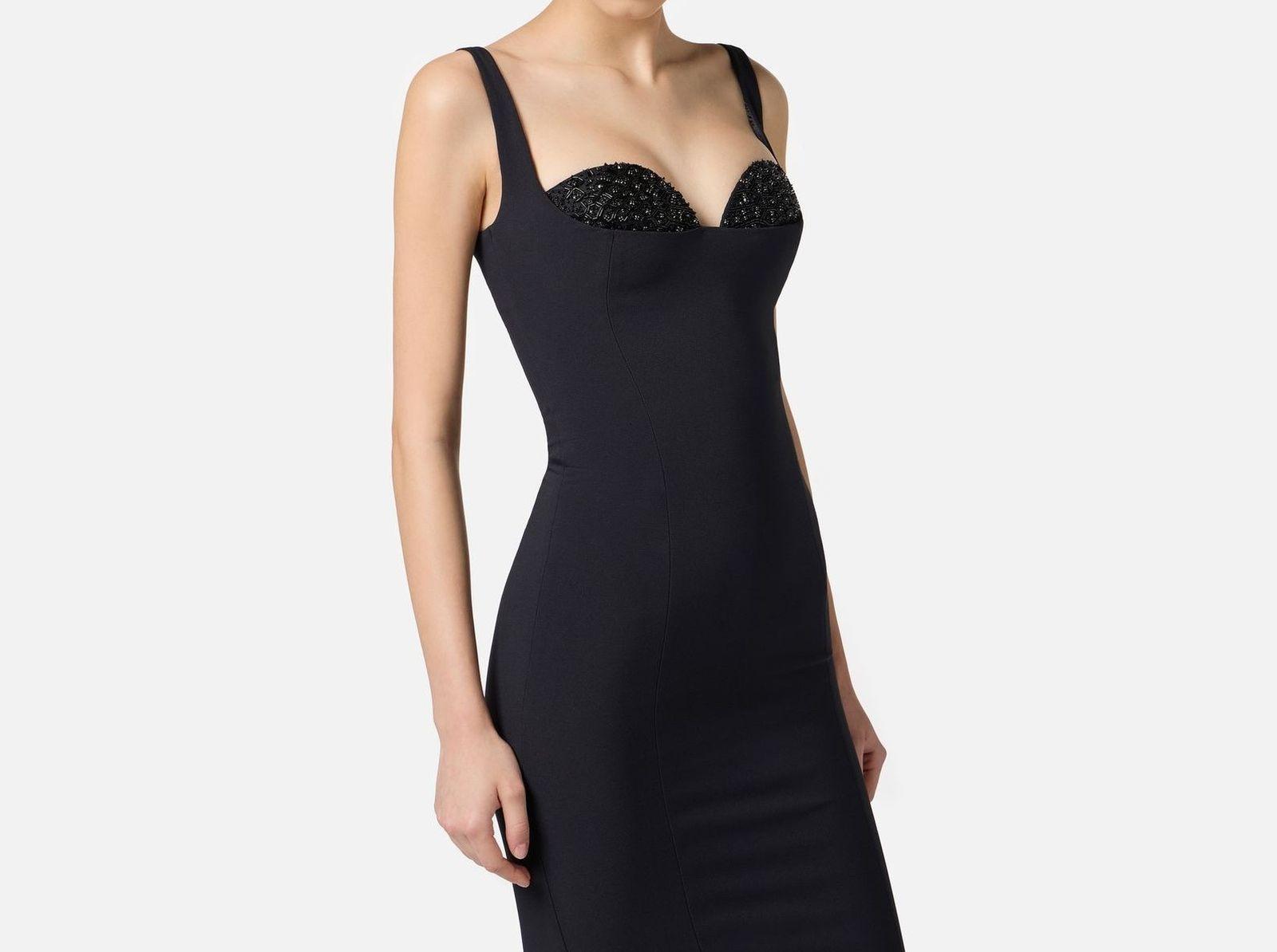 Abito con cristalli - Elisabetta Franchi AB83557E2 110 ELISABETTA FRANCHI 