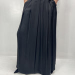 Gonna in raso con pieghe - Ofelia SK1027 NERO OFELIA 