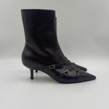 Stivaletto nero con cinturini 9559 NERO SPAZIO MODA 