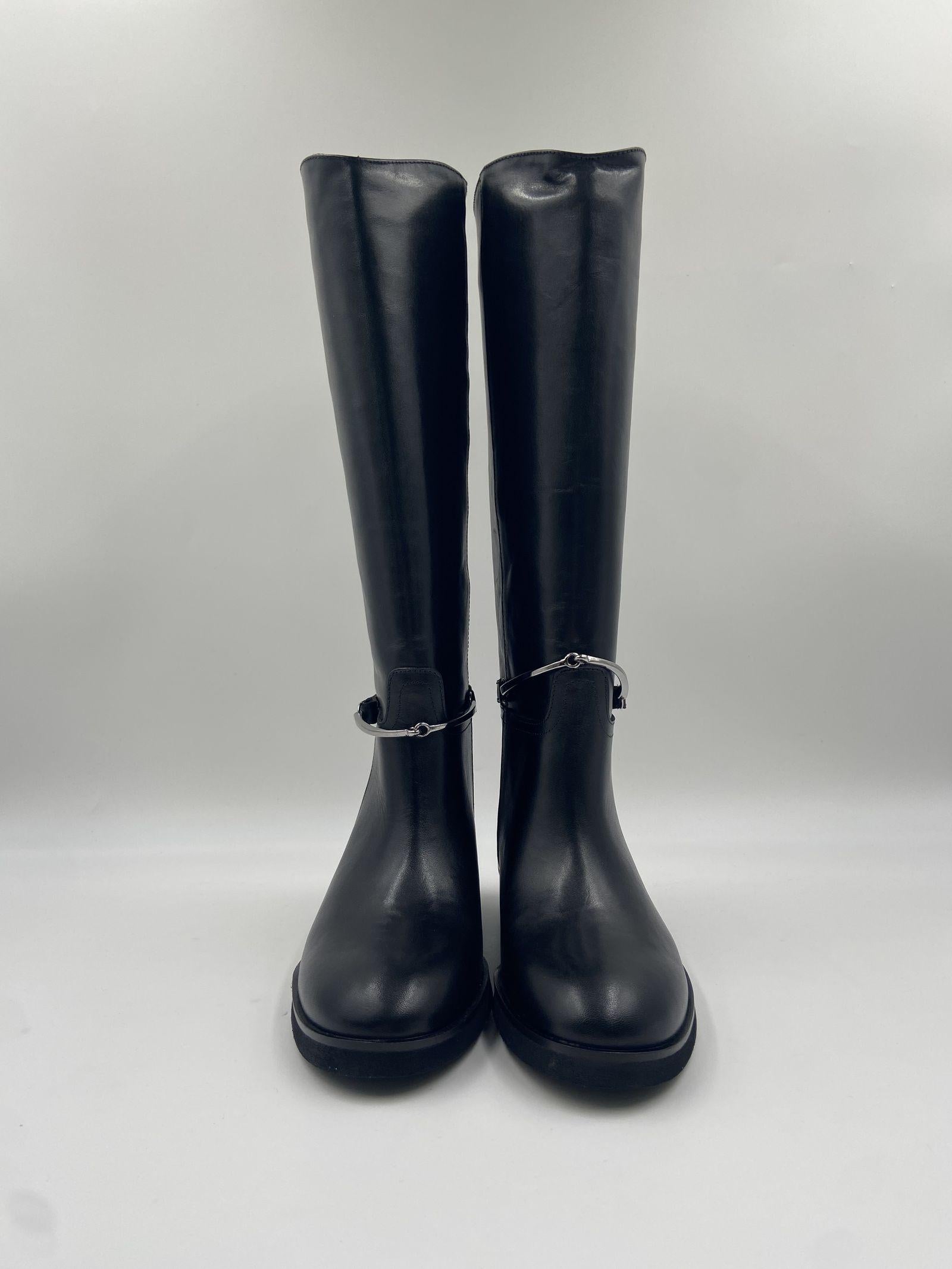 Stivale con dettaglio equestre 2904 NERO OFELIA 