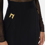 Gonna bielastica con logo - Elisabetta Franchi GO12156E2 110 ELISABETTA FRANCHI 