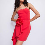 Abito scollo a cuore e fiore in vita 511FD15034 2482 GAUDI' 