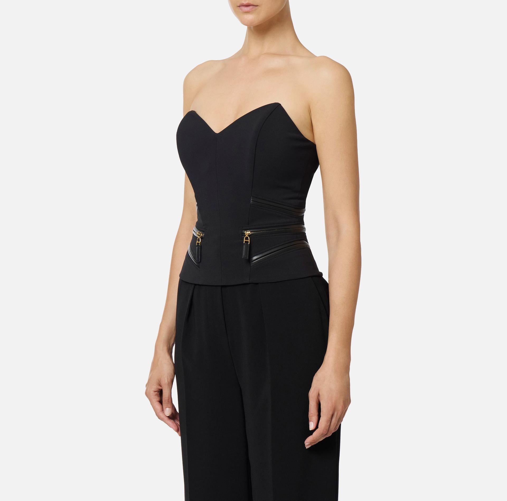 Top con dettagli zip TO03656E2 110 ELISABETTA FRANCHI 