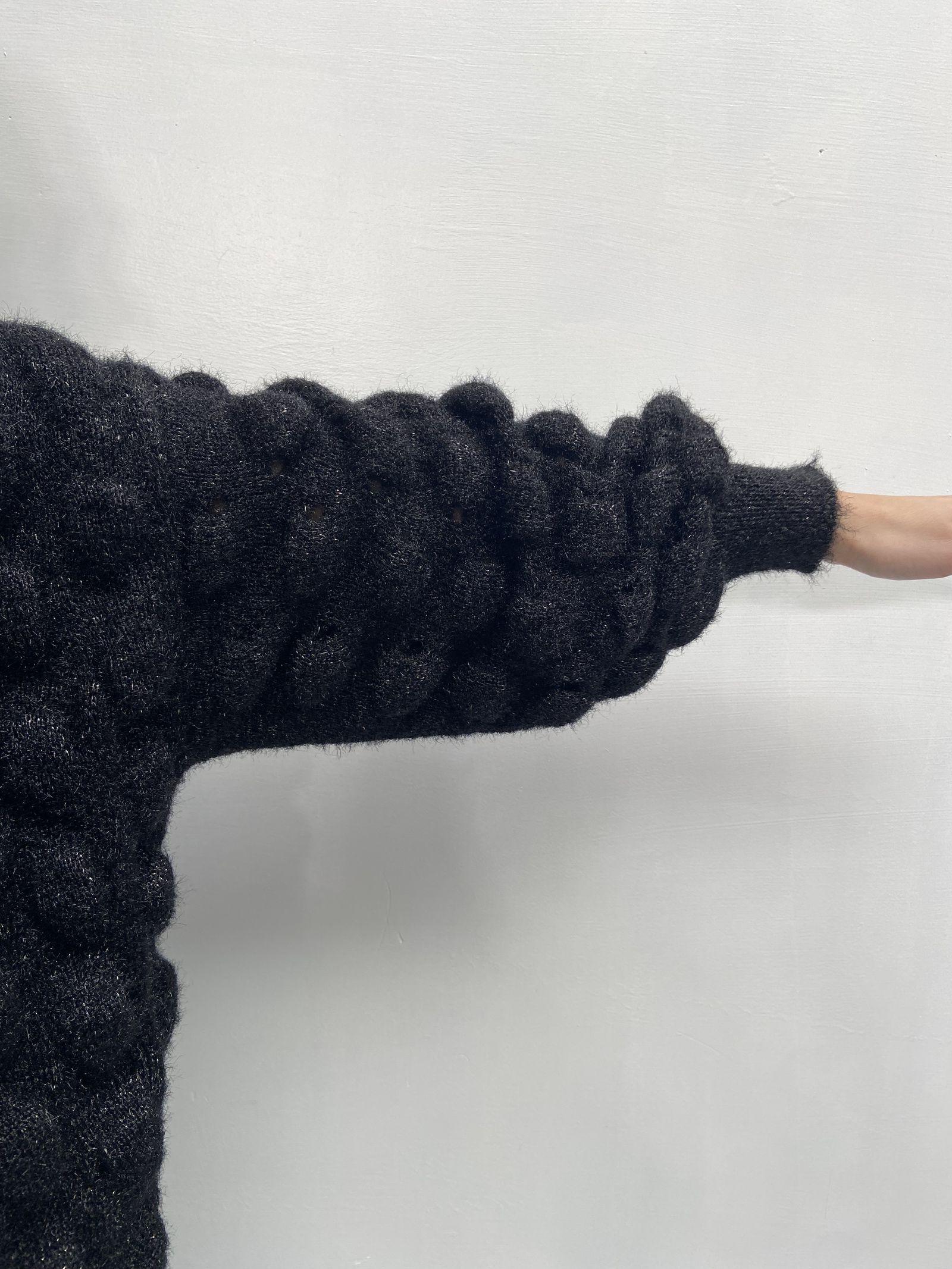 Maglia lavorazione traforata 153 NERO OFELIA 