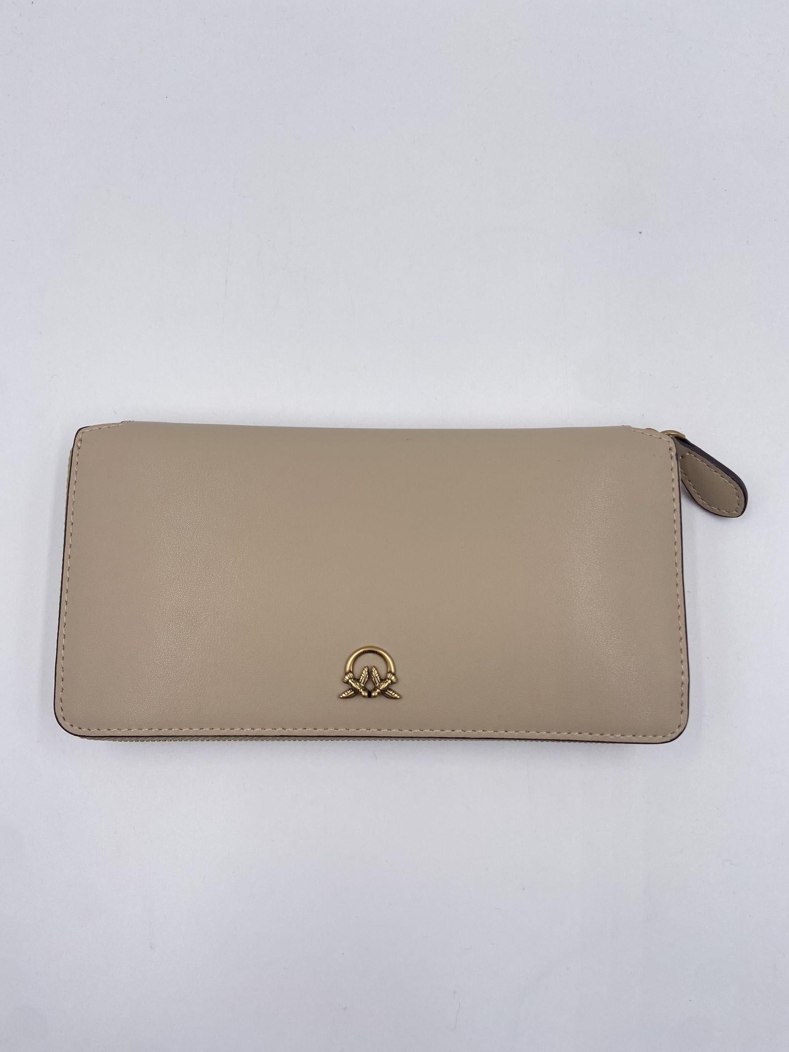 Portafoglio zip-around in pelle - Pinko 100250A0F1 C50Q PINKO 