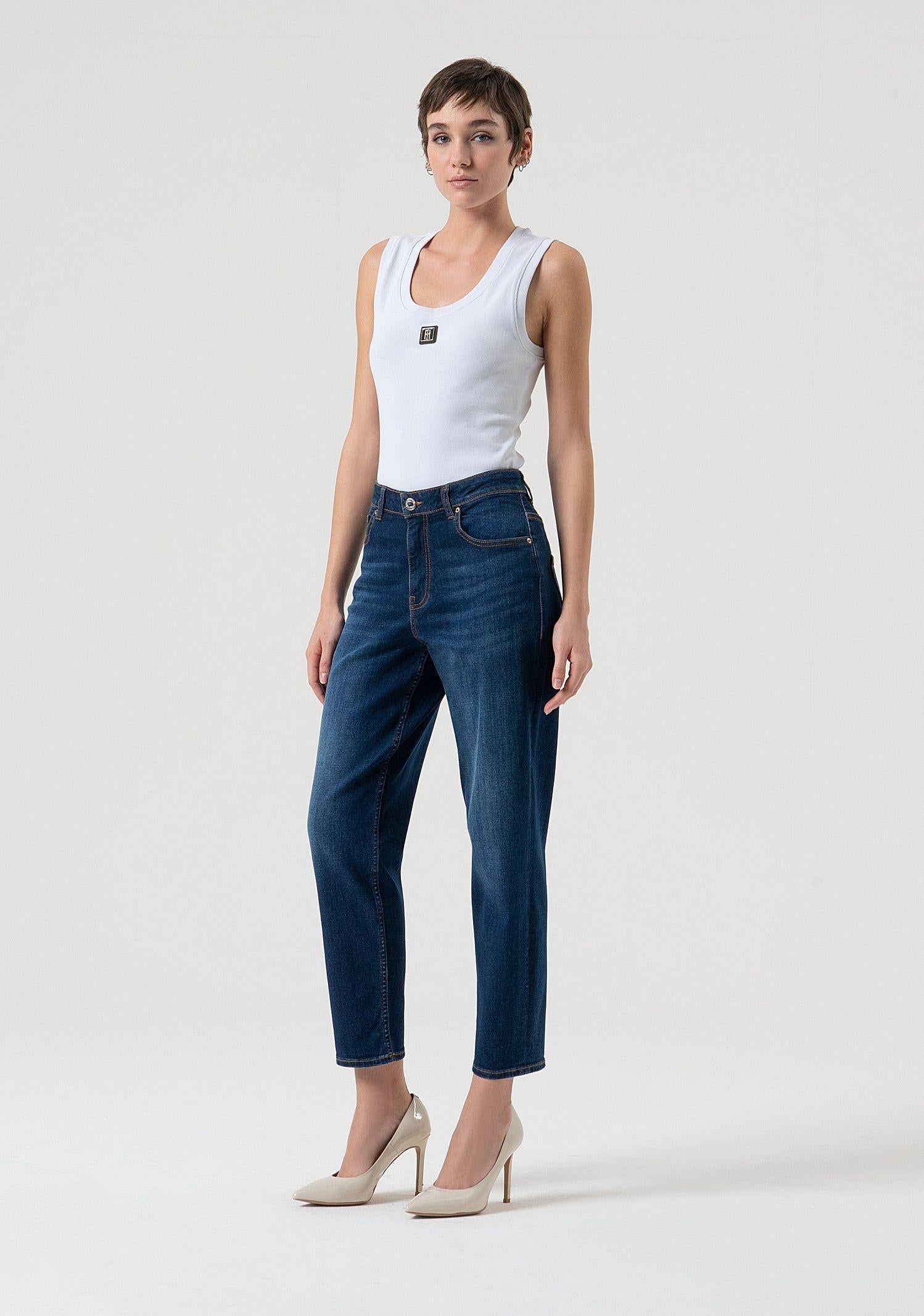 Jeans carrot mom fit FP25WVD005D46002 987 FRACOMINA 