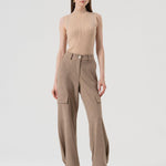 Pantalone cargo vita alta FR25WVC014W80501 L46 FRACOMINA 