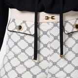 Pantalone con stampa losanghe - Elisabetta Franchi PAS7151E2 E84 ELISABETTA FRANCHI 