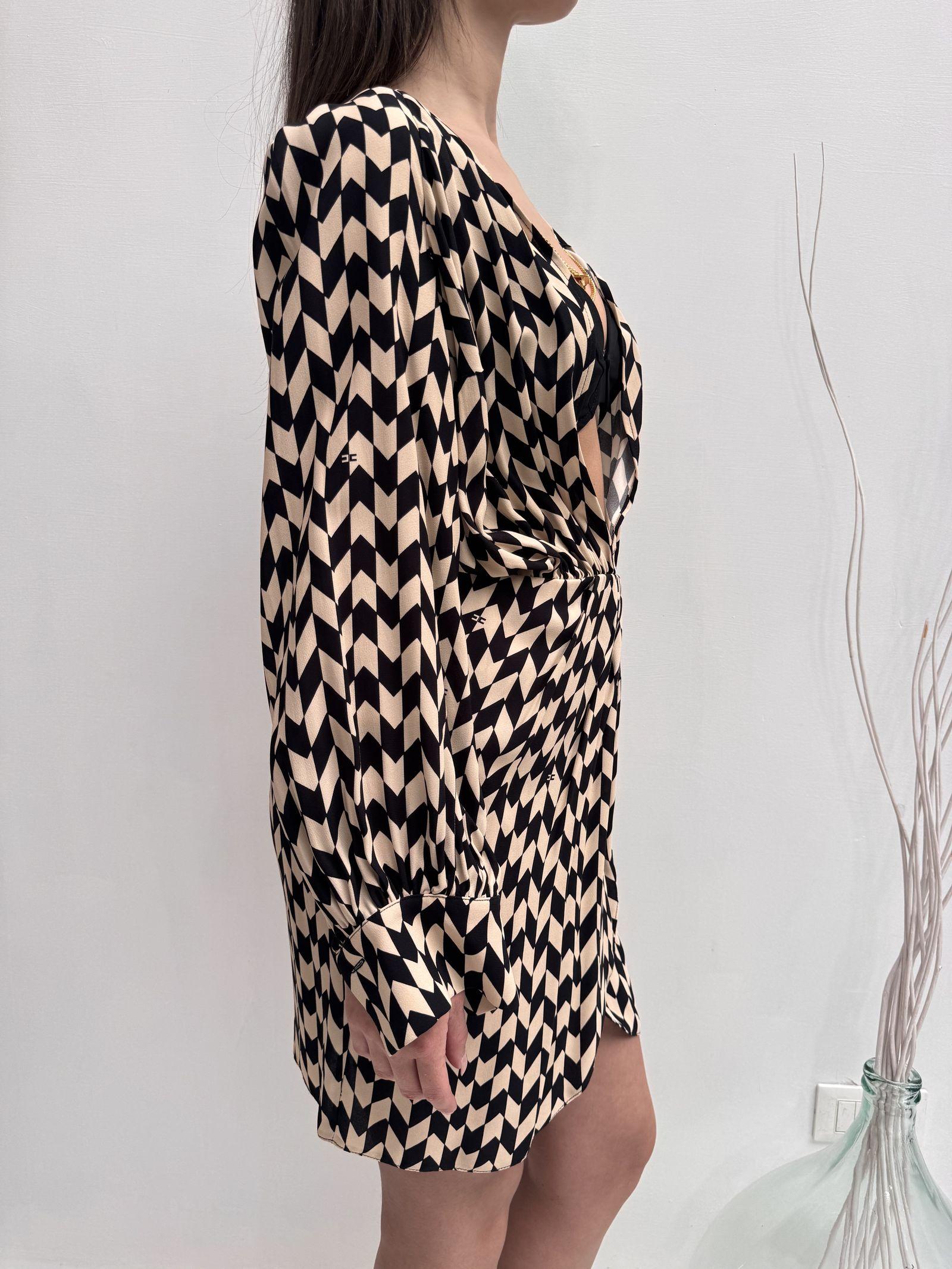 Abito stampa geometrica - Elisabetta Franchi AB38632E2 G80 ELISABETTA FRANCHI 