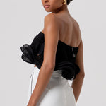 Top in georgette plissettata FQ26ST2010W412F9 053 FRACOMINA 