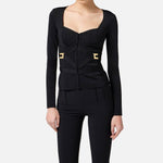 Giacca bielastica - Elisabetta Franchi GI16056E2 110 ELISABETTA FRANCHI 