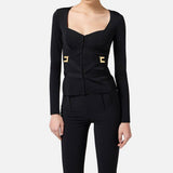 Giacca bielastica - Elisabetta Franchi GI16056E2 110 ELISABETTA FRANCHI 