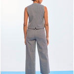 Gilet in twill a righe LS2602019 20N LOLA 