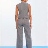 Gilet in twill a righe LS2602019 20N LOLA 