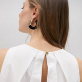 Top in popeline con spalline