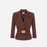 Giacca in tessuto tecnico bielastico - Elisabetta Franchi GI22461E2 644 ELISABETTA FRANCHI 