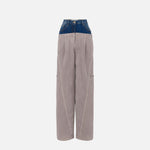 Pantalone cargo in cotone con baschina - Elisabetta Franchi PJ92D51E2 DL8 ELISABETTA FRANCHI 