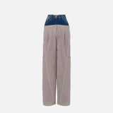 Pantalone cargo in cotone con baschina - Elisabetta Franchi PJ92D51E2 DL8 ELISABETTA FRANCHI 
