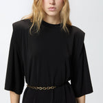 Abito con cintura dorata 106484A32D Z99 PINKO 