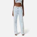 Jeans a palazzo con dettaglio logo PJ94I51E2 192 ELISABETTA FRANCHI 