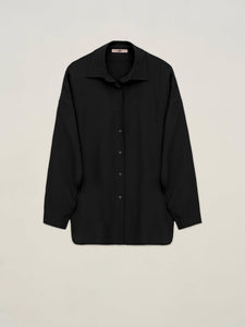 Camicia over in crepe de chine